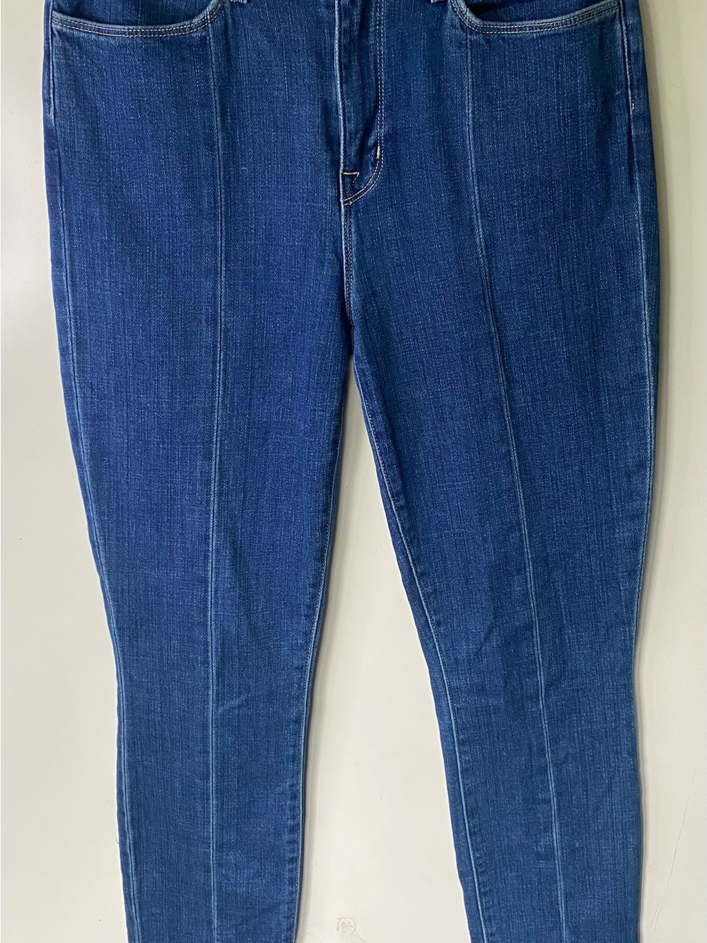 L’Agence Margot High Rise Skinny Jeans Womens 28 Dark Wash Ankle Slit Denim